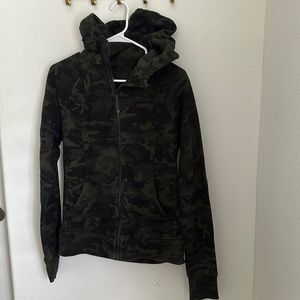 Camo Scuba Hoodie, Lululemon, Size 8